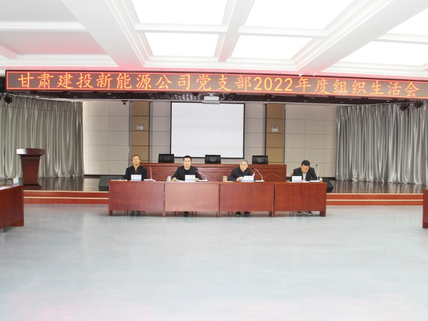 【“三抓三促”行動進(jìn)行時】  甘肅建投新能源公司  召開2022年度組織生活會