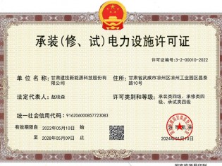 承裝（修、試）電力設(shè)施許可證